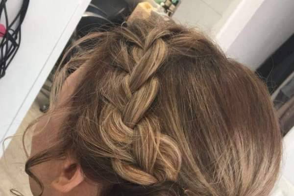 Plaited chignon