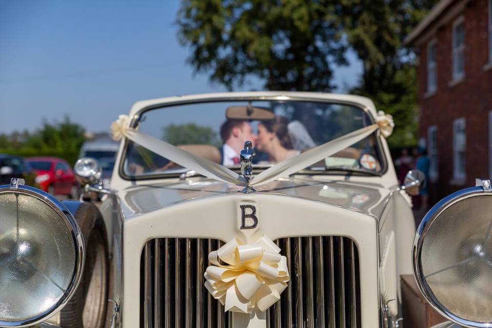 Bride groom car