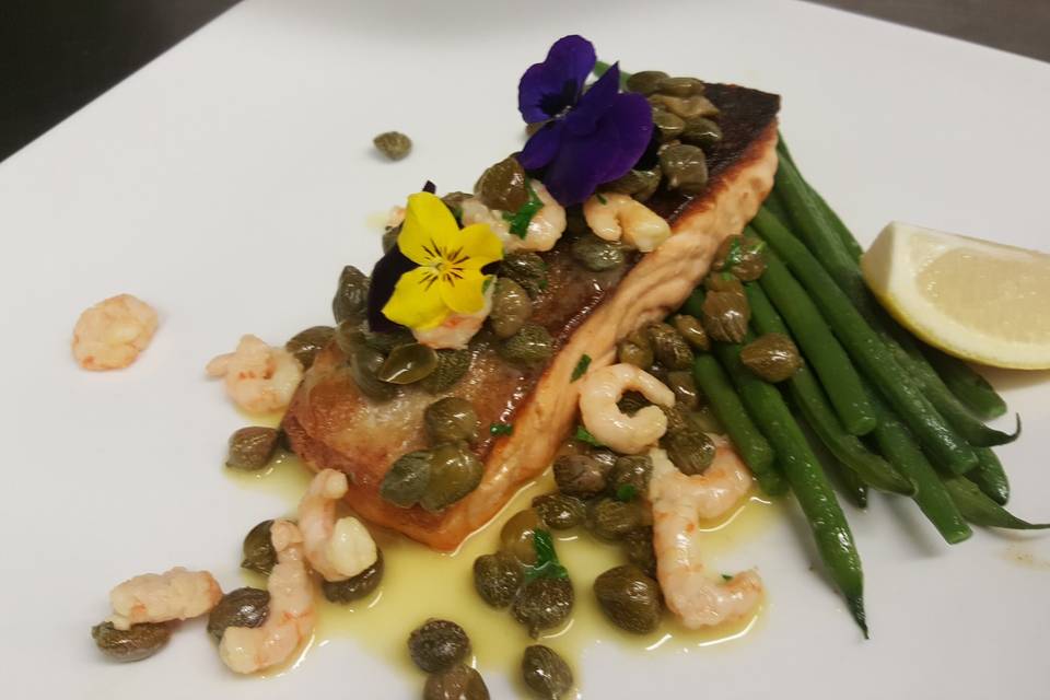 Pan Fried Salmon And caper