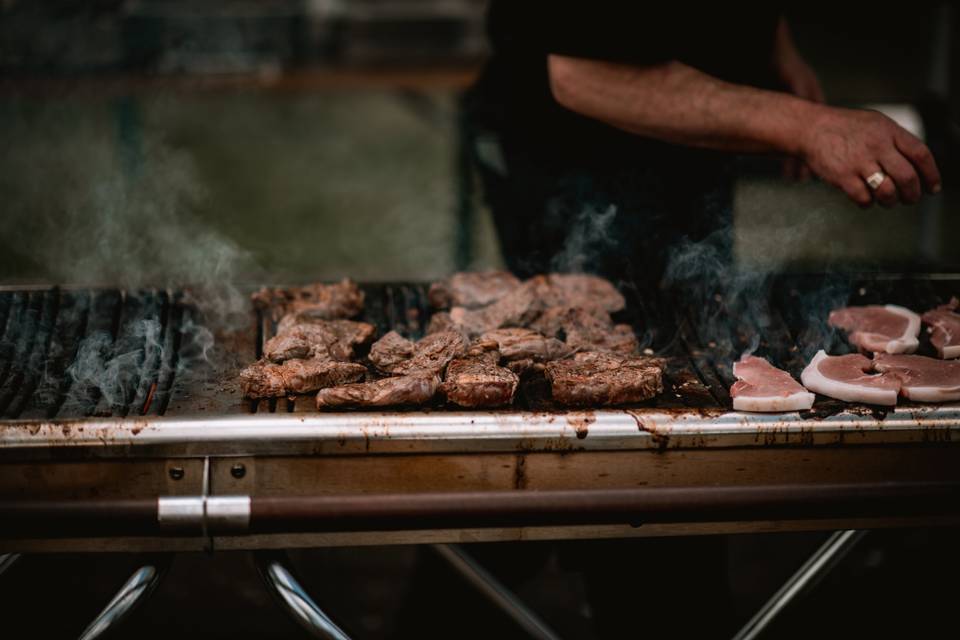 BBQ evening meal