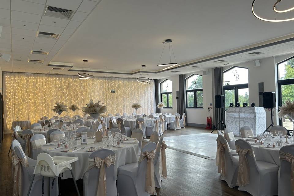 Wedding breakfast dining room