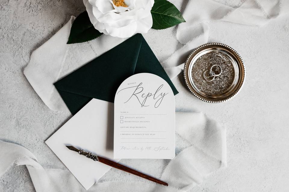 Elegant Arch RSVP cards