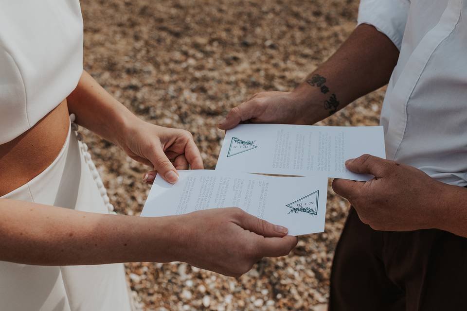 Bespoke Matching Wedding Vows