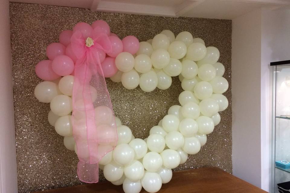 Gorgeous heart balloon display