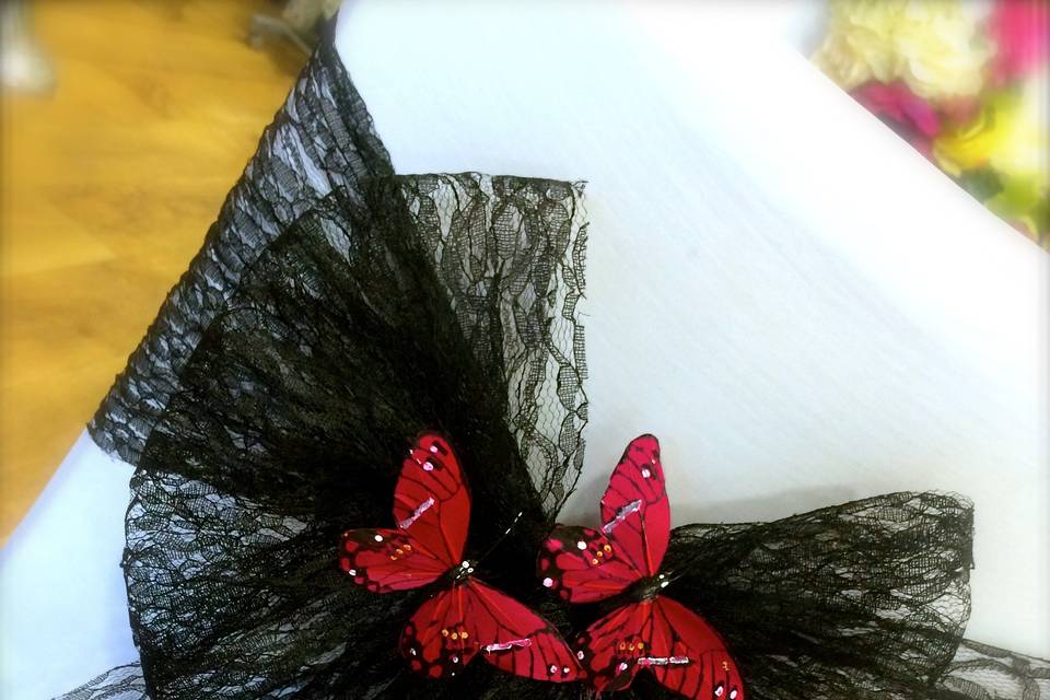 Butterflys and black sash