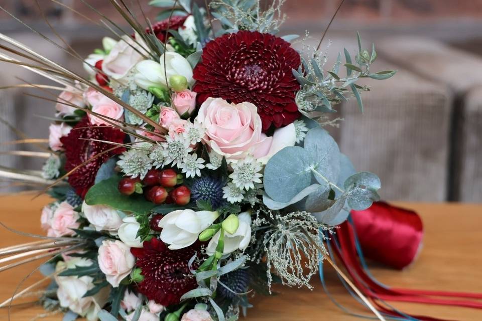 Red and White boquet