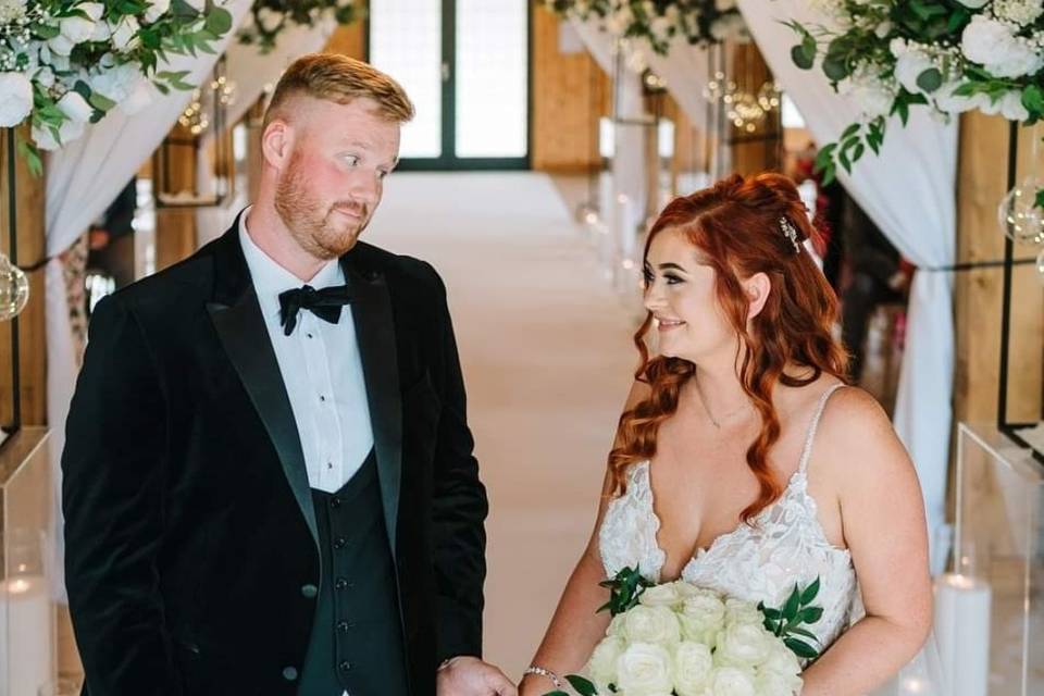 A happy couple at Colshaw Hall