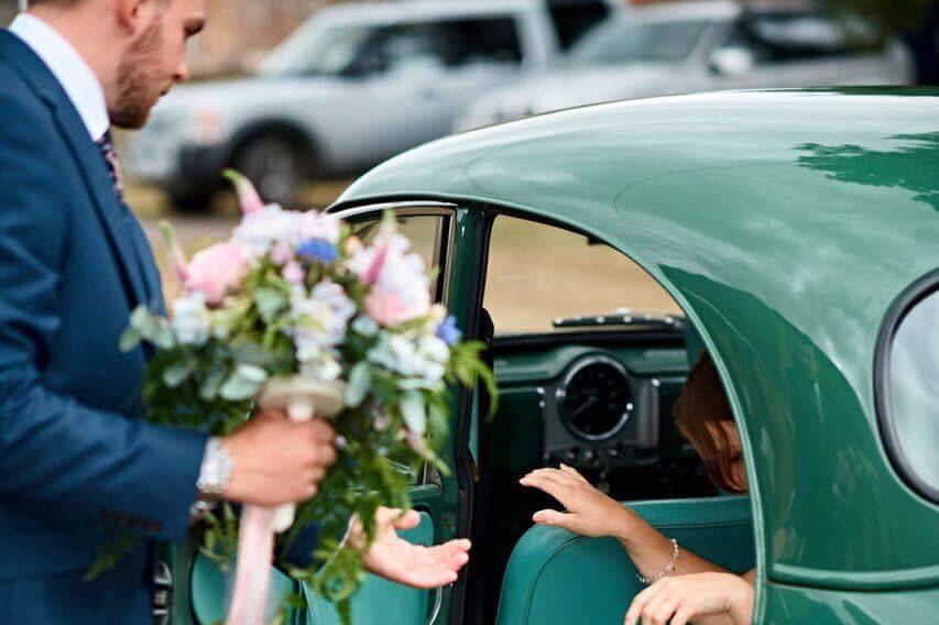 Morris Minor Wedding Car