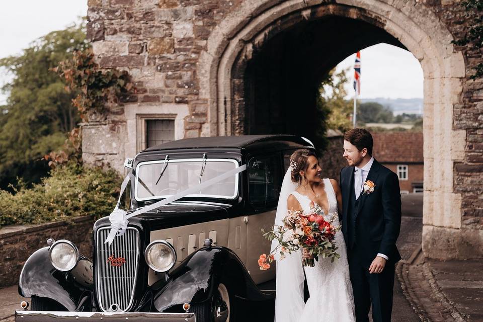 Wedding Car at Berkeley Castle