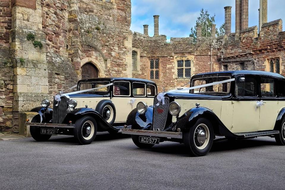 Pair of Vintage Wedding Cars