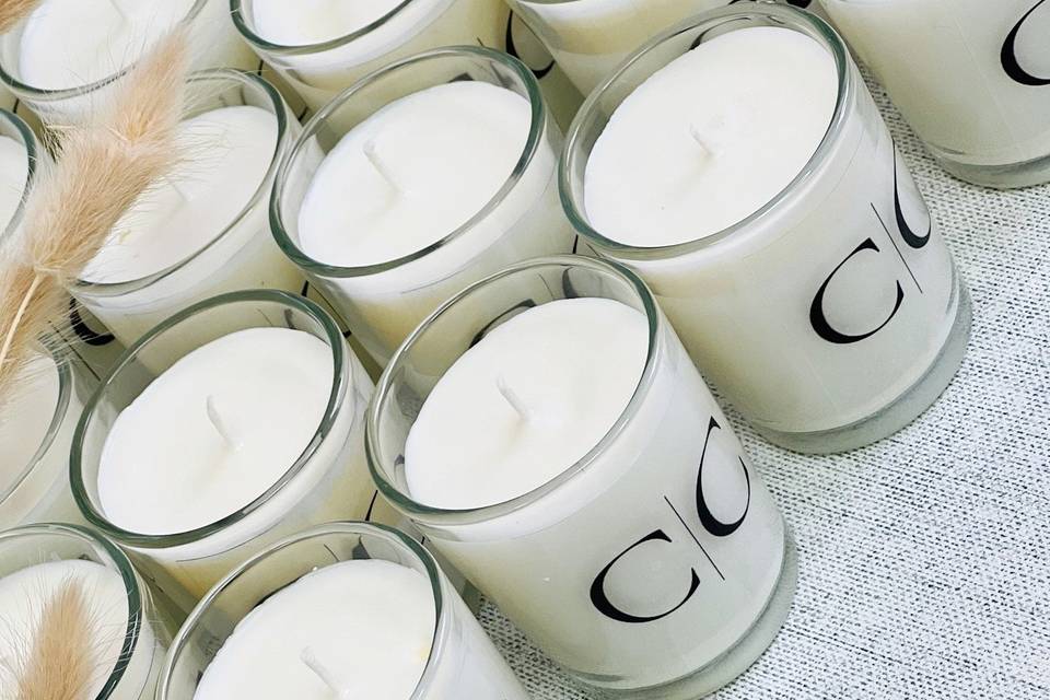 Custom candle favours