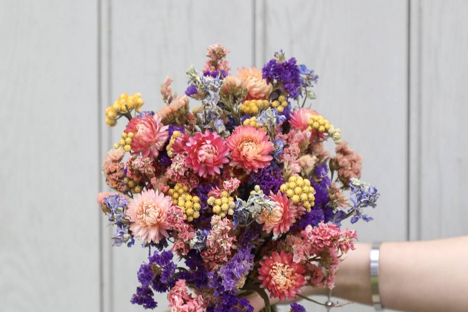 Handmade dried flower bouquet