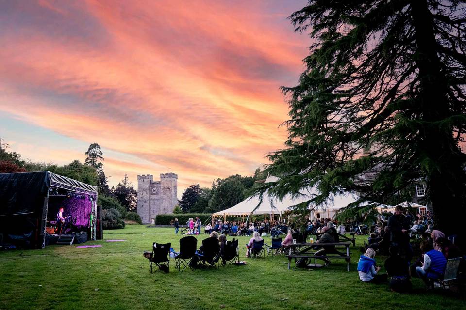 Sunset summer wedding