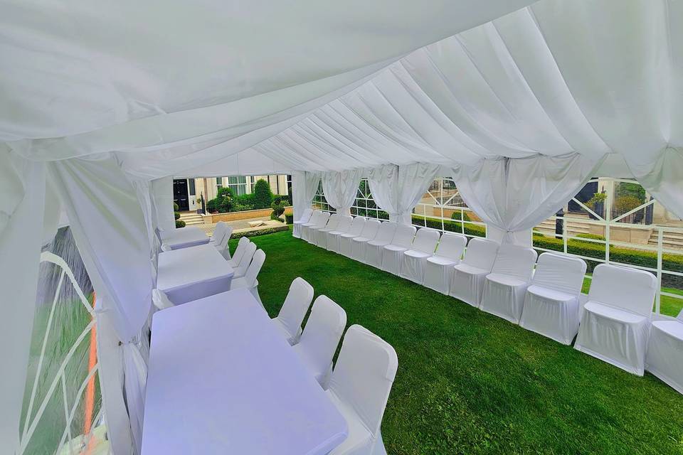 Marquee tables and chairs