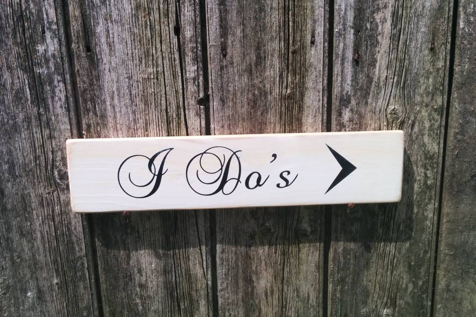 I do wedding sign