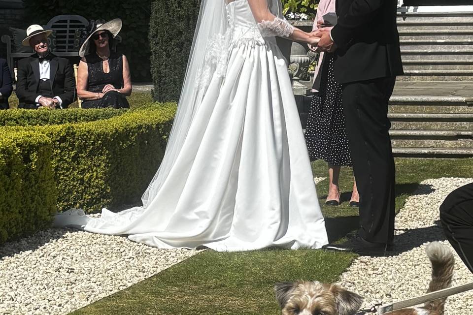 Peeking down the aisle