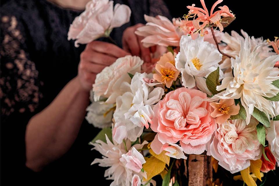 Ling arranging blooms