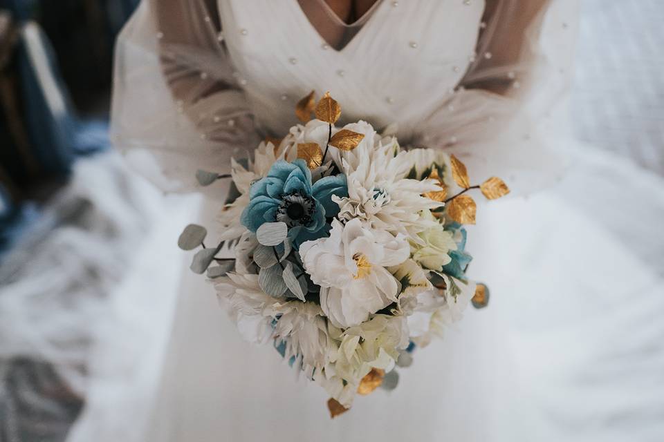 Bridal bouquet as carried