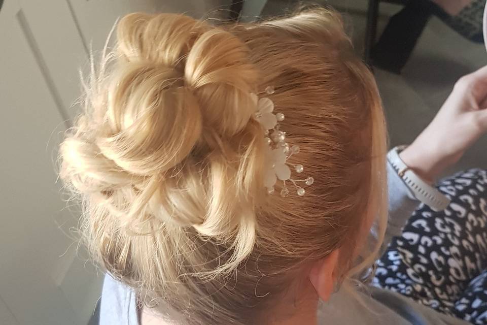 High romantic up do