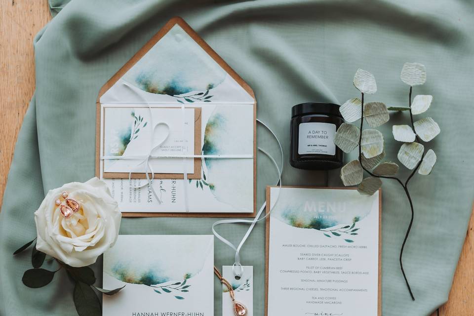 Sage Green Wedding Stationery