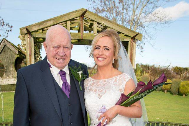 Bride with her father pre-weds