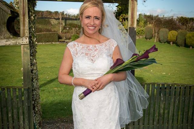 The bride at home pre-wedding