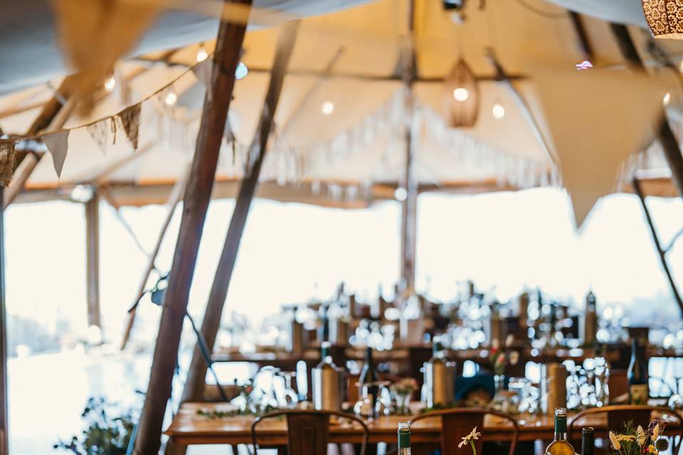 Tipi wedding breakfast