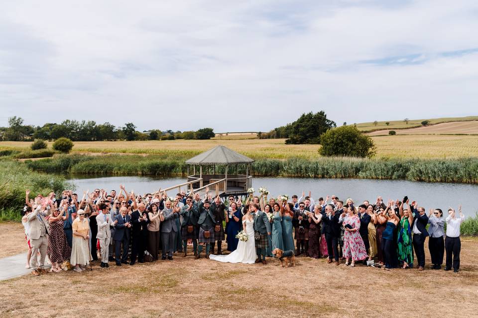 Group photo at Quantock Lakes