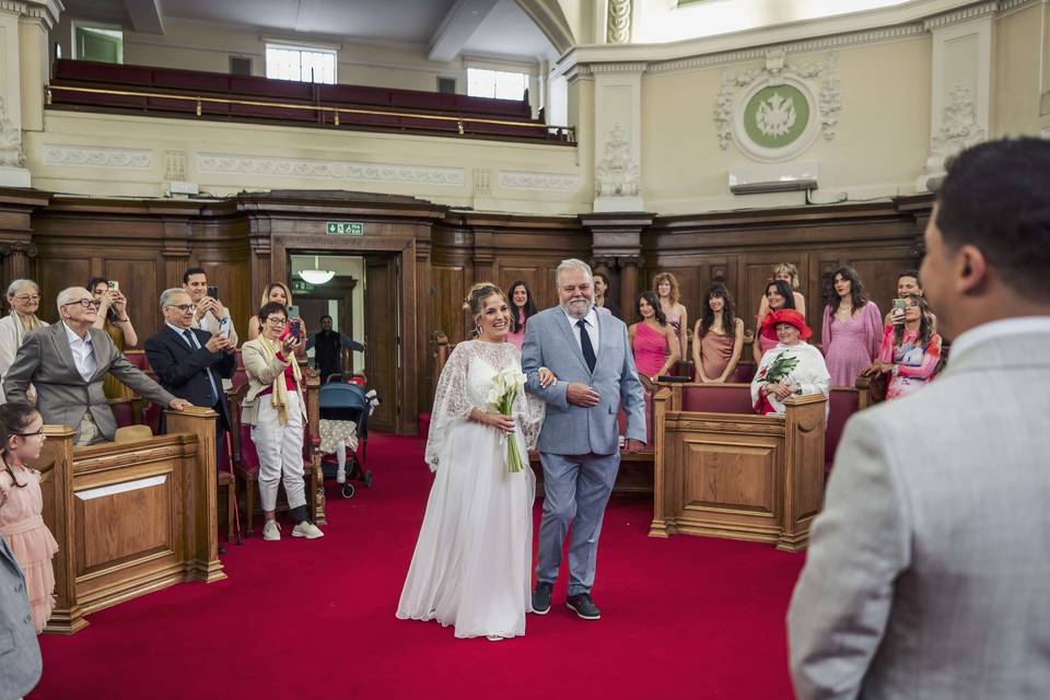 Bride and her father