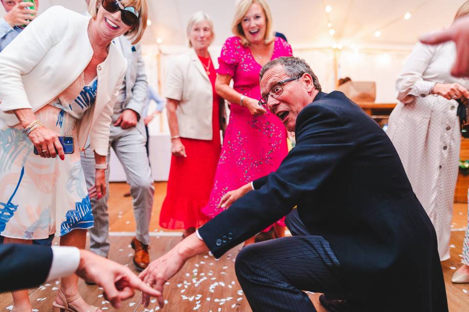 Dancefloor marquee wedding