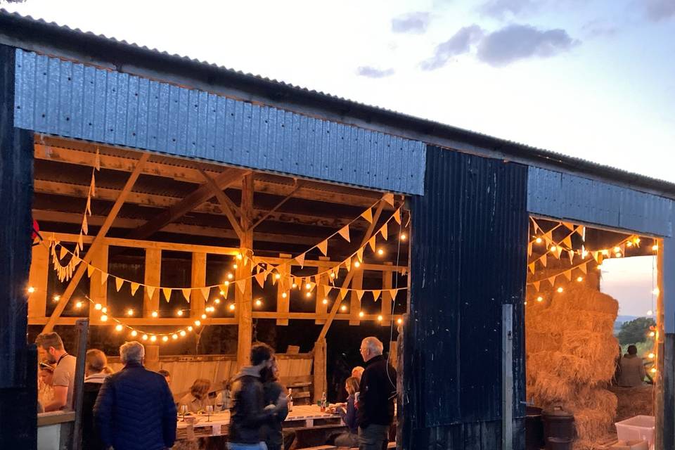 The barn in the evening