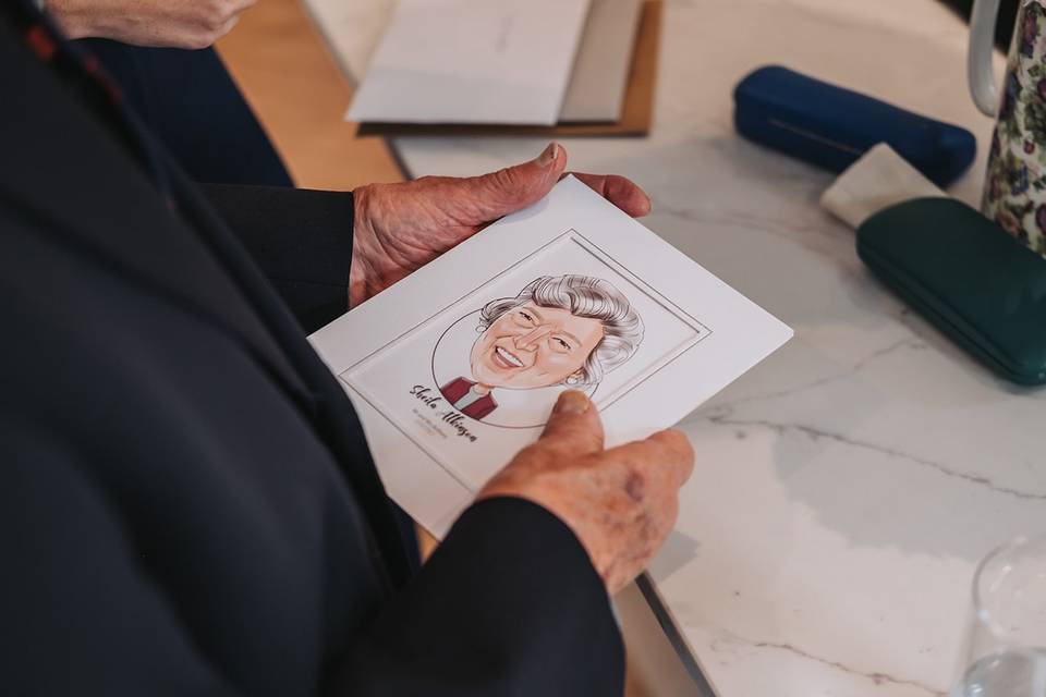 Caricature place cards