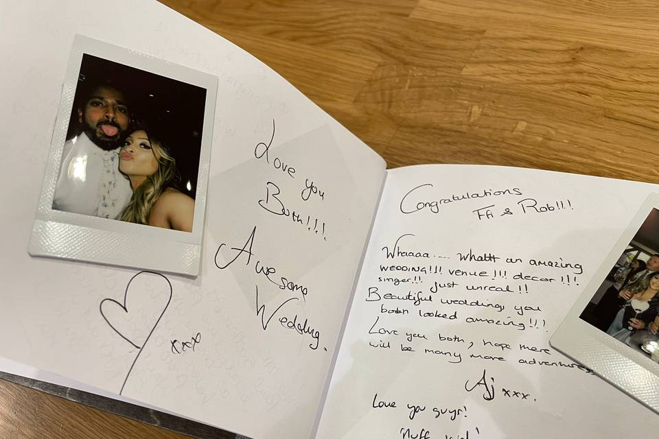 Guestbook with photos
