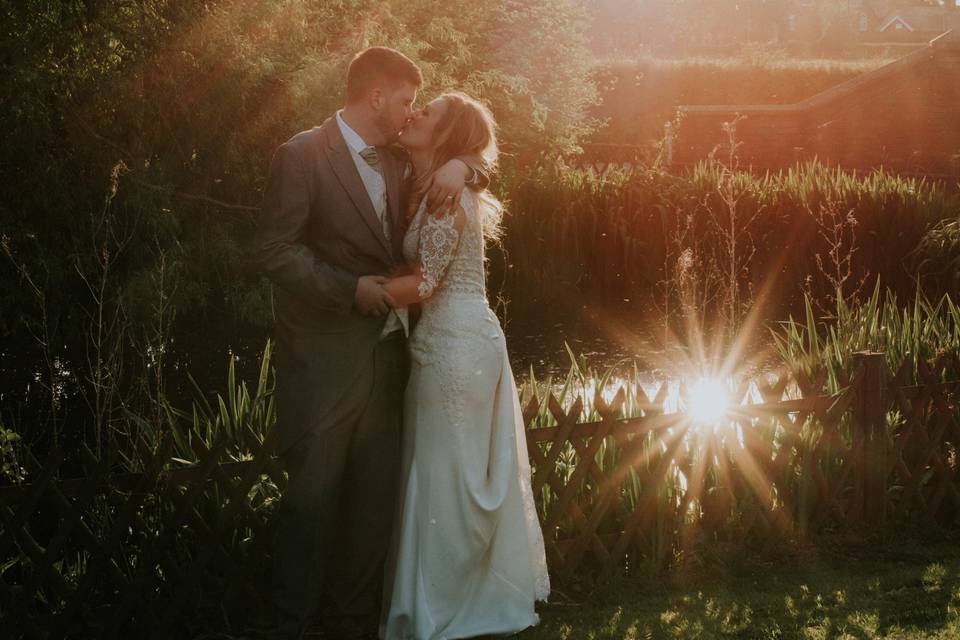 In the park at sunset