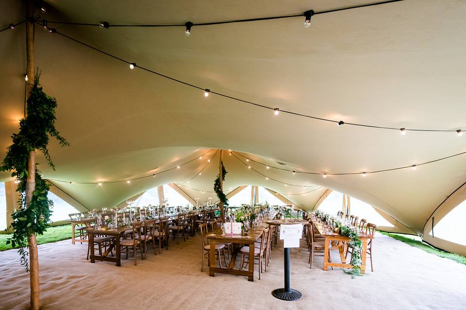 Stretch Tent Interior Wedding