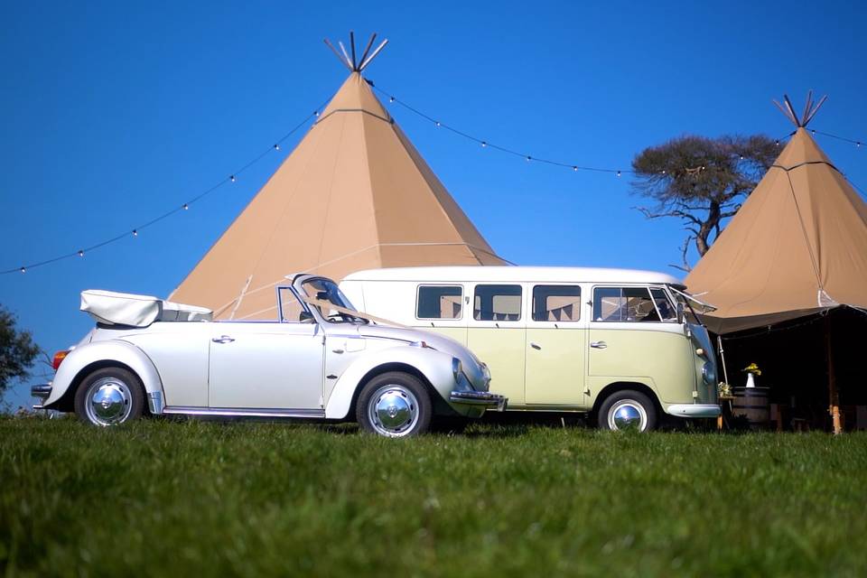 Cars and tipis