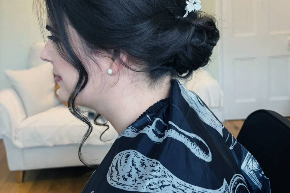 Side view of gorgeous up do