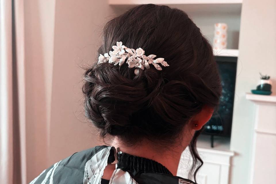 Low bun for the Bride to be