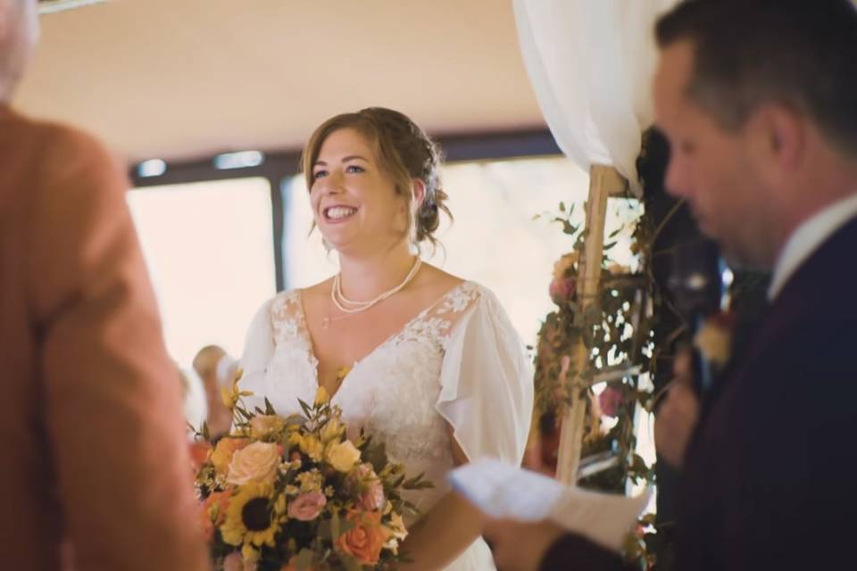 A happy bride