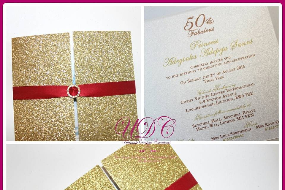 Glitter invite