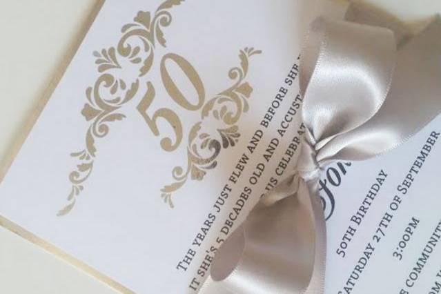 Laser cut invitation