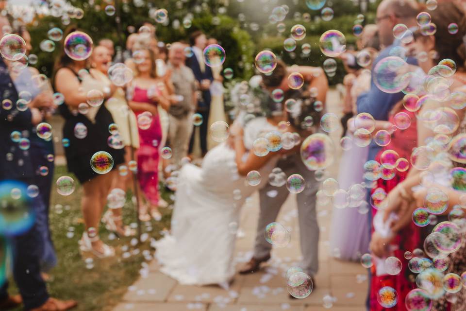 Bubbles as confetti