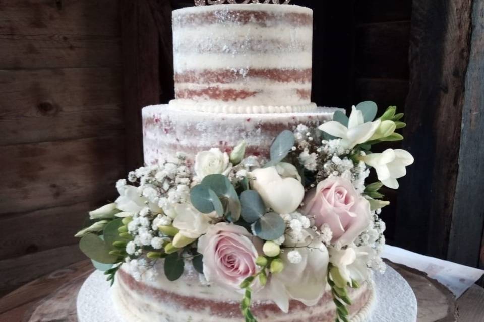 Cake Flowers with Roses, Peonies and Freesia