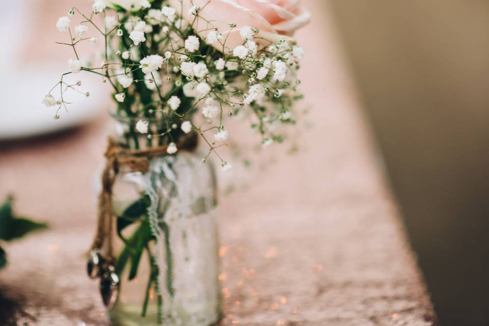 Jam jar flowers