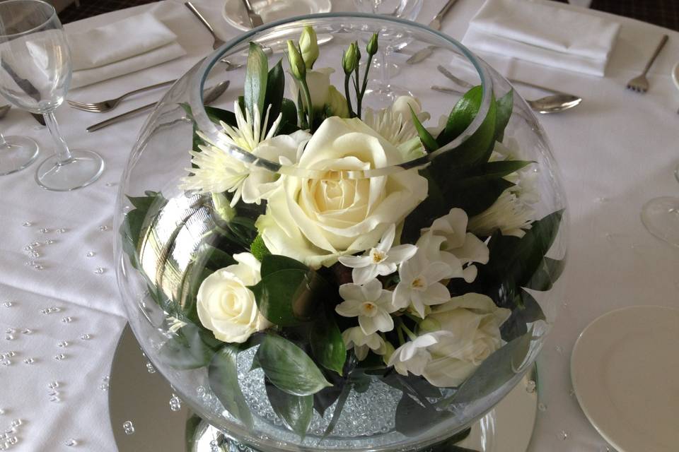 Bubble Bowl Flower Display