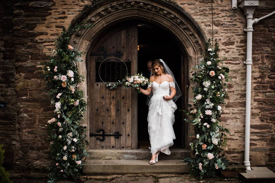 Bride heading for the ceremony