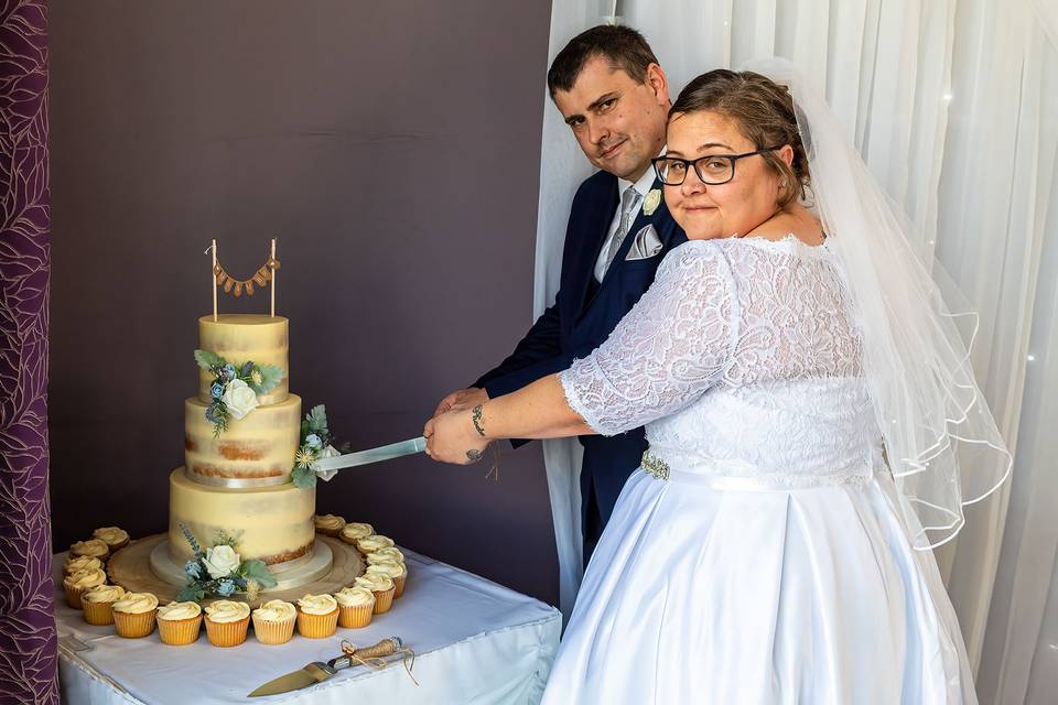 Cutting the cake