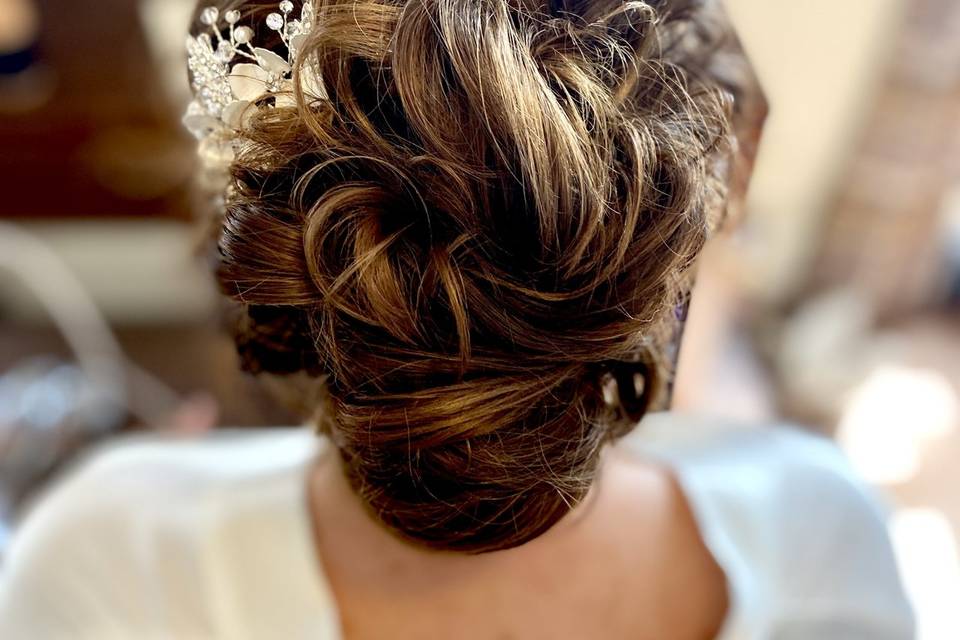 Soft updo for fine hair