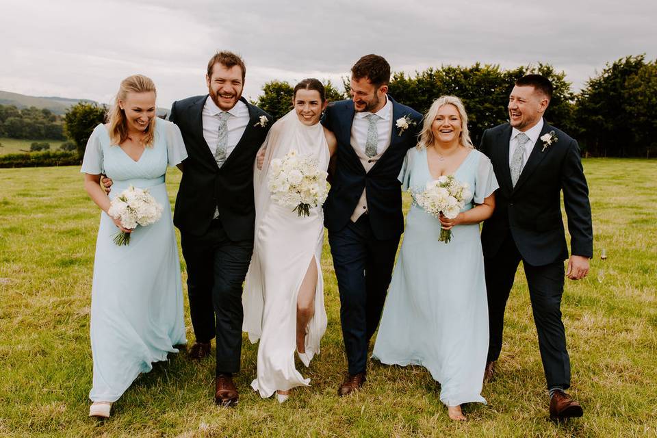 Bridal party group shot