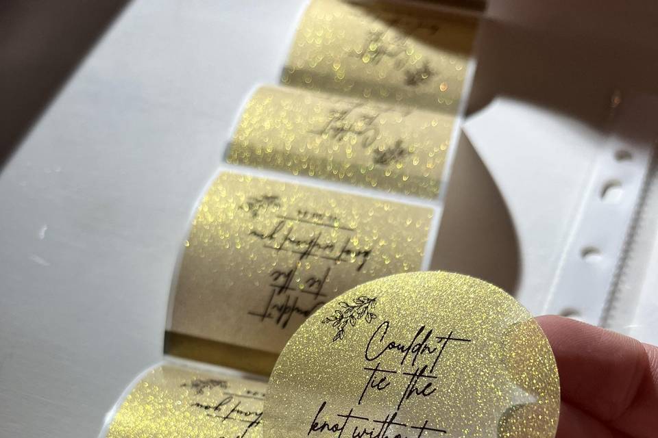 Gold Glitter Stickers